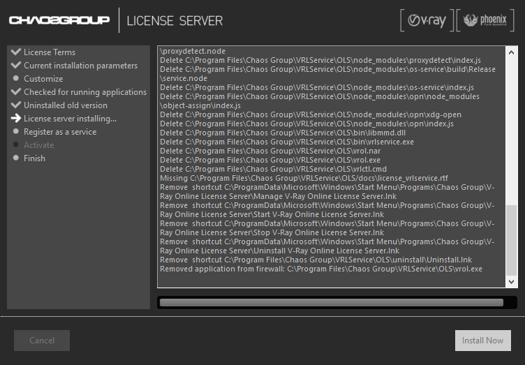start vray online license server
